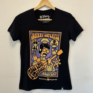 JOHNNY CUPCAKES Wagefest 2021 Peace Love & Payroll 100% cotton black size medium